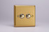 Varilight Brushed Brass 6A 1 or 2 Way Push On/Off Brass Impulse Switch (1-4 Gang)