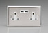 Varilight Mirror Chrome 2-Gang 13A Unswitched Socket + 2x5V DC 2100mA USB Charging Ports