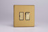 Varilight Brushed Brass Screwless 13A Switched Fused Spur