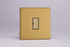 Varilight Brushed Brass Screwless 13A Unswitched Fused Spur