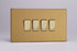 Varilight Brushed Brass Screwless 10A 1 or 2-Way Rocker Switch (1-6 Gang)