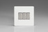 Varilight Premium White Screwless 10A 1 or 2-Way Rocker Switch (1-6 Gang)