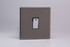 Varilight Pewter Screwless 1-Gang 20A Double Pole Rocker Switch