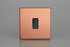 Varilight Brushed Copper Screwless 10A Intermediate Iridium Rocker Switch (1-2 Gang)