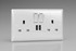 Varilight White 13A Switched Socket White Insert (1-2 Gang) (USB Option Available)