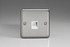 Varilight Matt Chrome 1-Gang Telephone Secondary (Extension) Socket