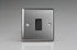 Varilight Brushed Steel 10A 1 or 2 Way Black Rocker Switch (1-6 Gang)