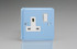 Varilight Duck Egg Blue Lily 13A Double Pole Switched Socket (1-2 Gang)