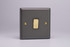 Varilight Slate Vogue 20A Double Pole Polished Brass Rocker Switch