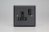 Varilight Matt Black 13A Double Pole Switched Socket (1-2 Gang)