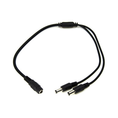 2-Way Female To Male DC Power Splitter Cable