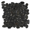 Rounded Pebble Stone Black Mosaic - EACH