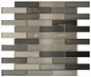 Grey/Black/Taupe Glass Textured Sticks Mosaic - EACH
