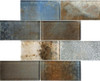 Metallic Oxide 3x6 Glass Mosaic - EACH