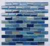 Pure Azure 1x2 Glass Mosaic - EACH