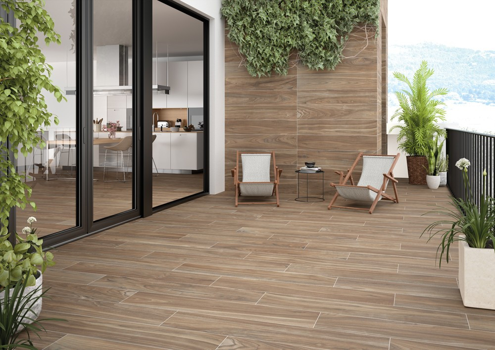 Bengala InOut Walnut Porcelain Tile 9x47 - CASE - Tile Outlets of