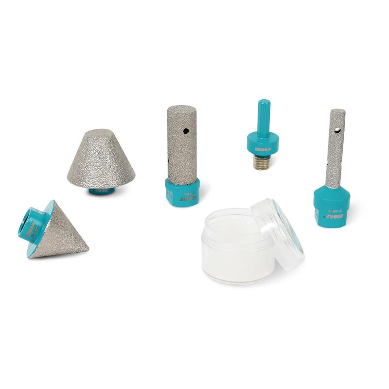 Bihui 6pc Diamond Mill Set in Aluminum Case - EACH - Tile Outlets