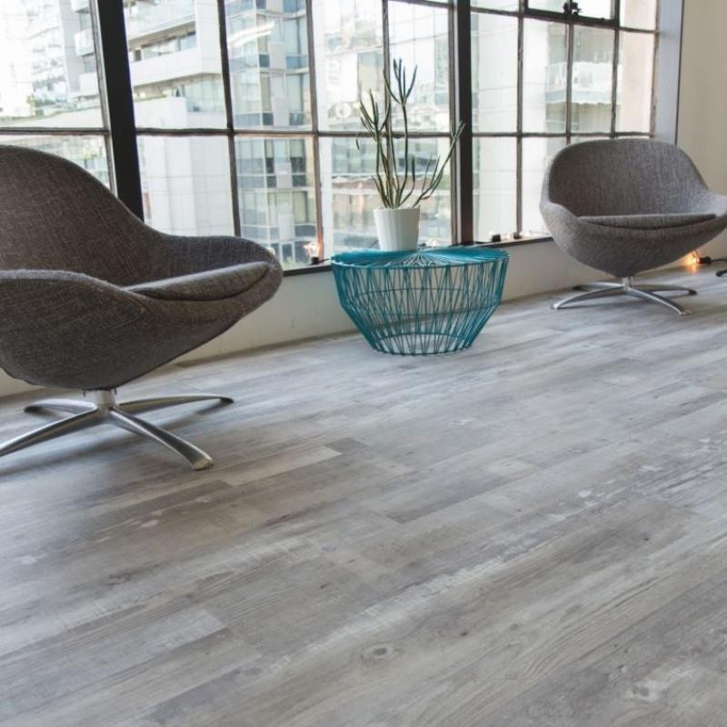 Gray Ash Mist SPC 4.2mm/12mil with Pad 7x48 - CASE - Tile Outlets