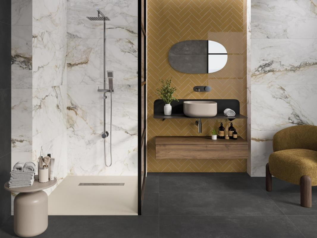 Pisa Gold Polished Porcelain Tile 18x36 - CASE - Tile Outlets of