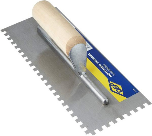Pro Series Notched Trowel 1/4 x 1/4 x 1/4 SQ - EACH