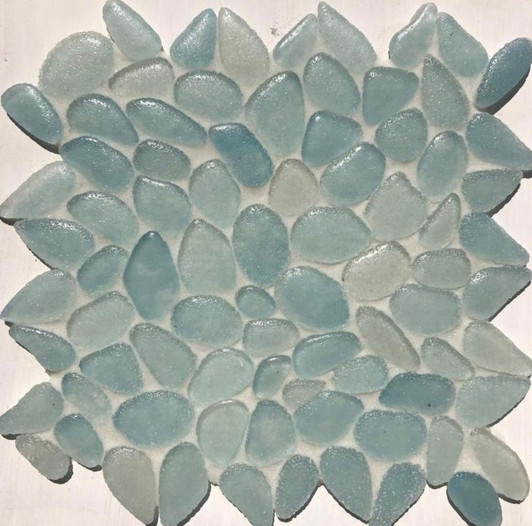 Liquid Rocks Aqua Blue Mosaic 12x12 - EACH