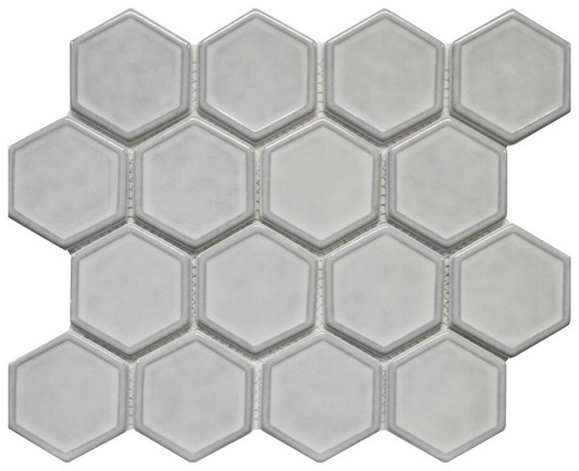 Fog Mist Dimension Hexagon Glass Mosaic - EACH Fog Mist Dimension Hexagon Glass Mosaic - EACH