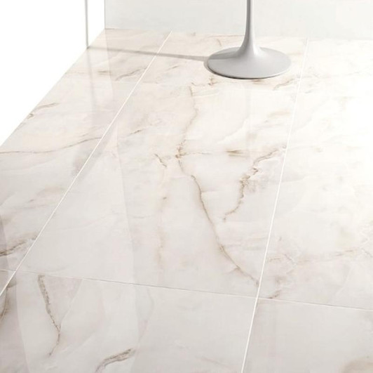 Lenci Blanco Polished Porcelain Tile 12x24 CASE Tile Outlets of America