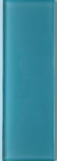 Steel Blue 8 mm Glass Tile 3x9" - EACH