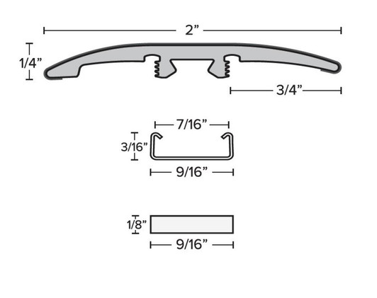 Antigua 3-in-1 Trim Molding 94.5" long - EACH