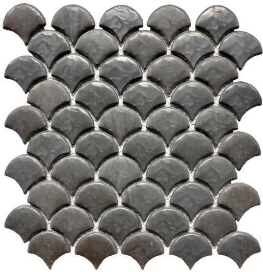 Dominica Steel Scales Glass Mosaic 9.5x10 - EACH