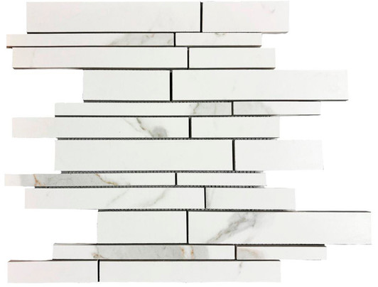 Carrara Matte Linear Mosaic 13x13 - EACH