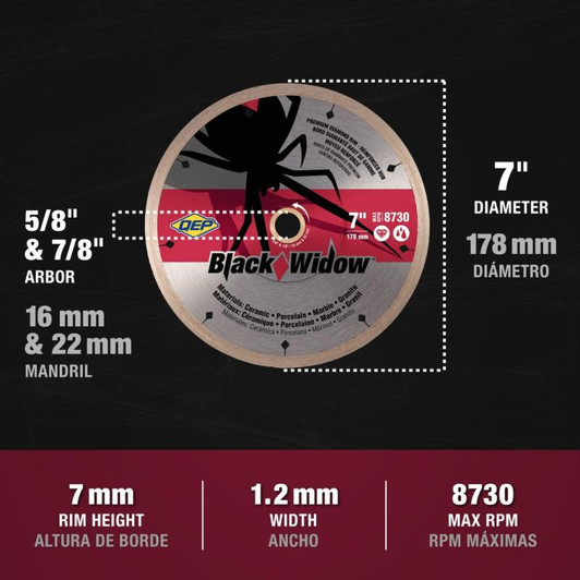 7" Black Widow Premium Blade NexGen - EACH