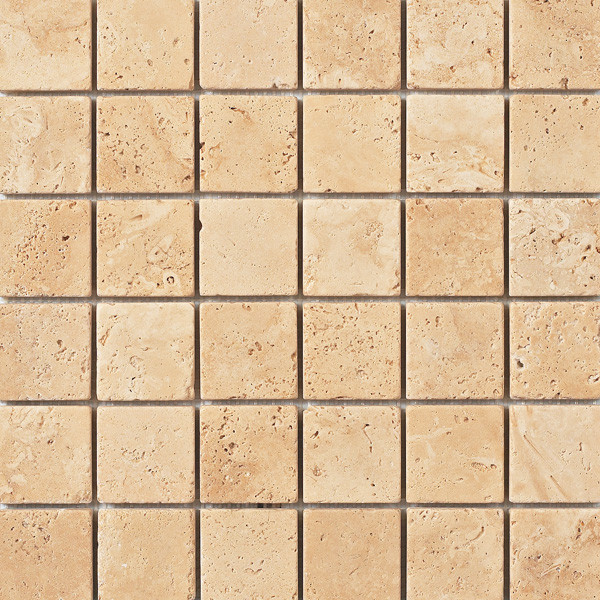 Classic Travertine 2x2 Tumbled Mosaic - EACH