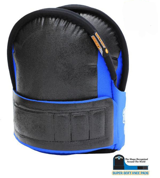 Super Soft Knee Pads Urethane/Blue Large - EACH