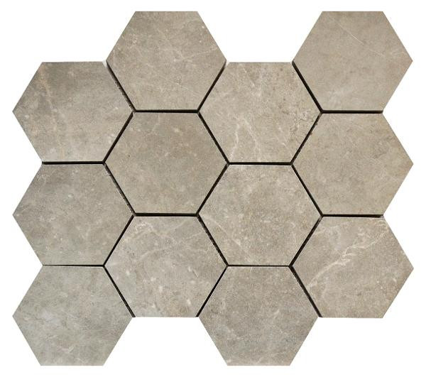 Canova Carnico 3" Hexagon Matte Mosaic 14x12 - EACH