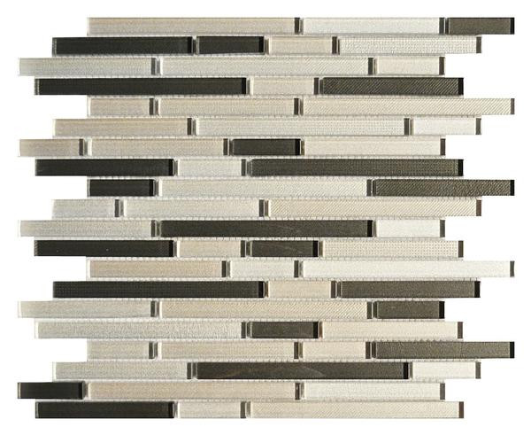 Grey Mist Sticks Glass Mosaic 12x12 - EACH