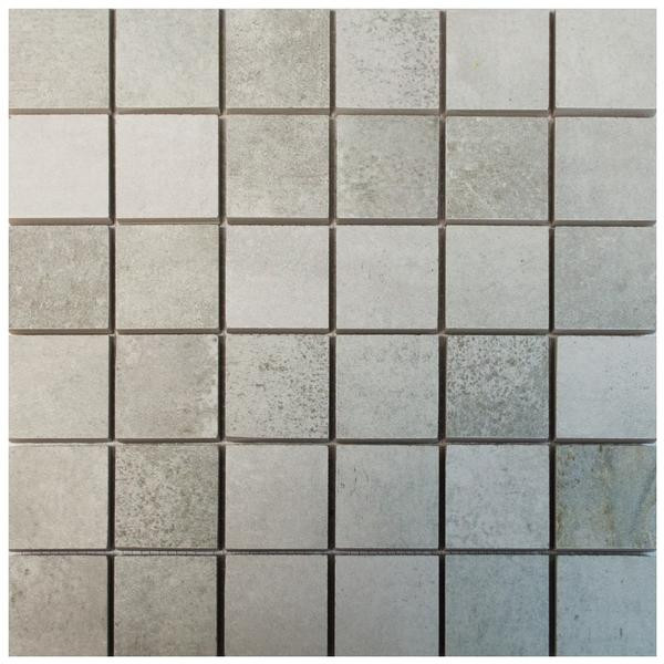 Hemisphere Steel Matte 2x2 Porcelain Mosaic 12x12 - EACH