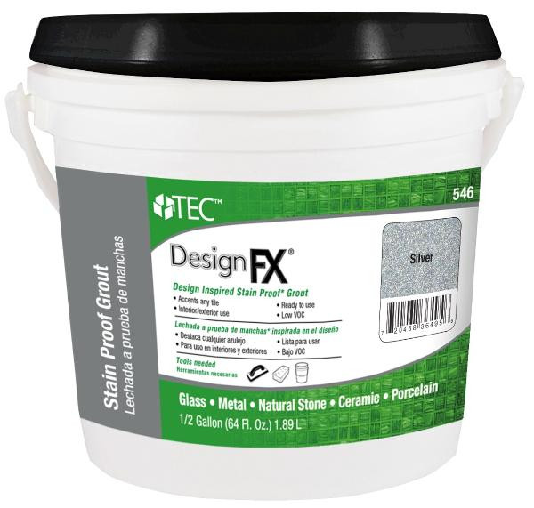 TEC 546 Design FX Silver Stain Proof Grout 1/2 Gal - EACH
