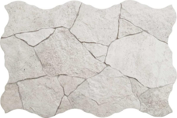 Borgogna Flagstone White Porcelain Tile 17x26 - CASE