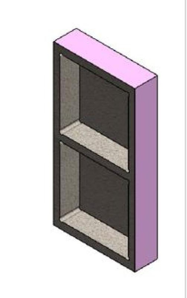 Double Square Niche 14-1/4" w x 27-3/4" h - EACH