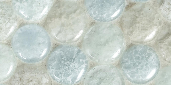 Bubbles Clear Lagoon Glass Mosaic 11x11 - EACH