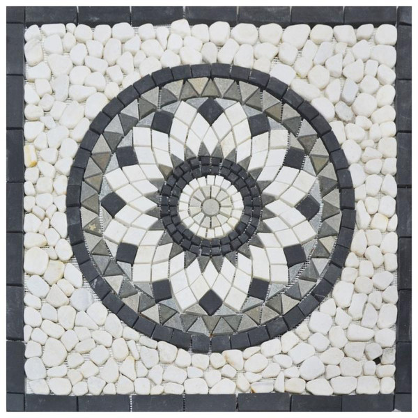 Flower Stone Medallion 36 x 36 - EACH - Tile Outlets of America