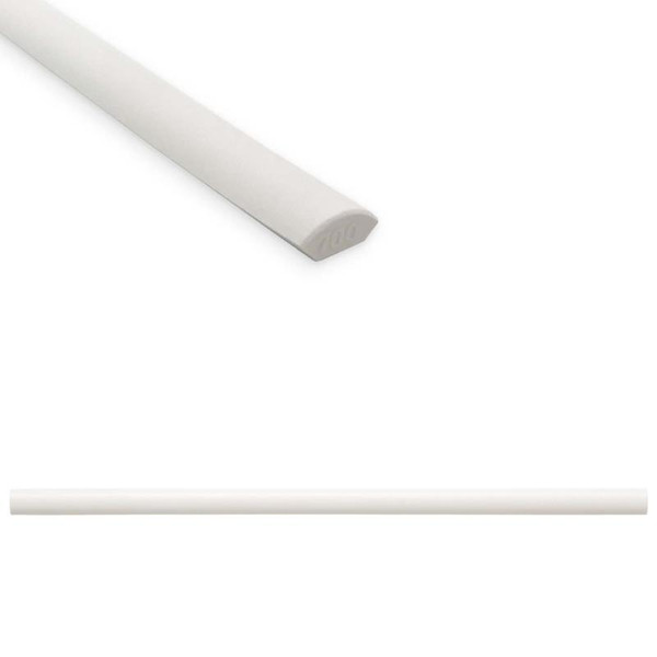 Jolly Stone Quarter Round Bright White Matte 0.5x12 - EACH - Tile