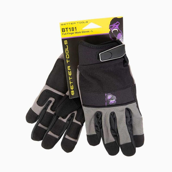 Better Tools Full Finger Work Gloves Size L - EACH