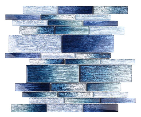 Casino Rio Random Linear Glass Mosaic 12x11.75 - EACH