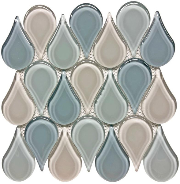 Utopia Raindrop Glass Mosaic 12x12 - EACH