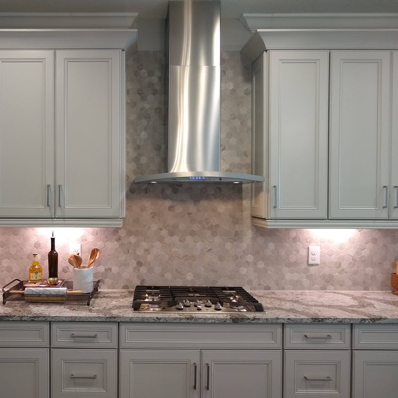 Hexagon backsplash