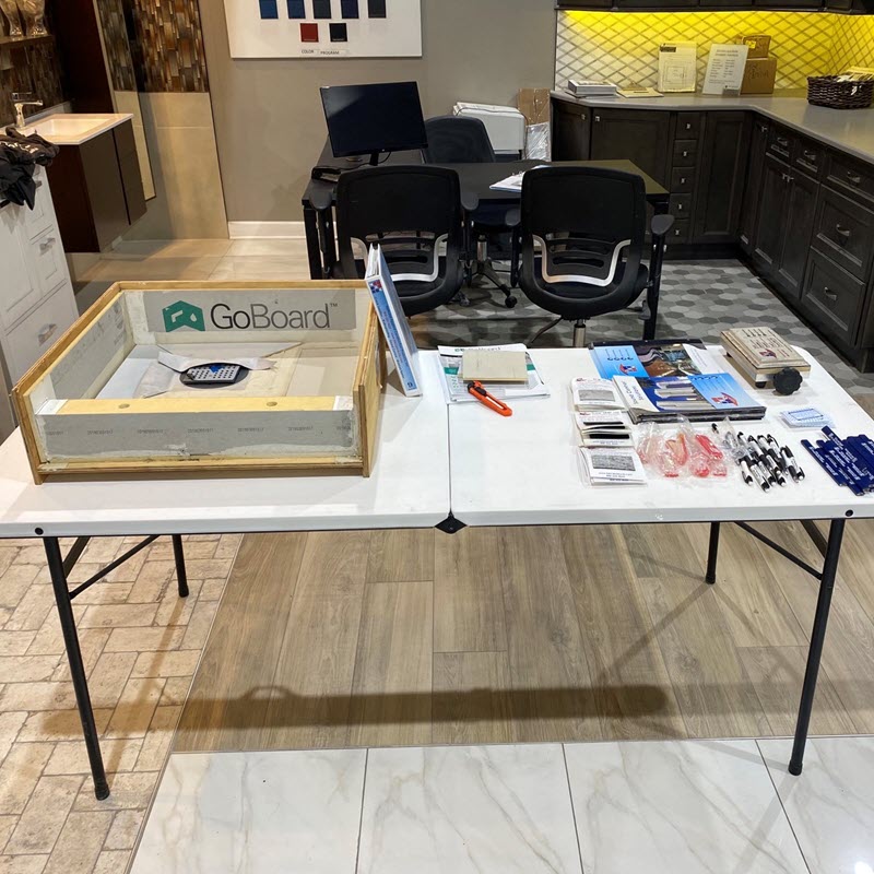 GoBoard Lightweight Backerboard and Point Drain Shower Kits Tile