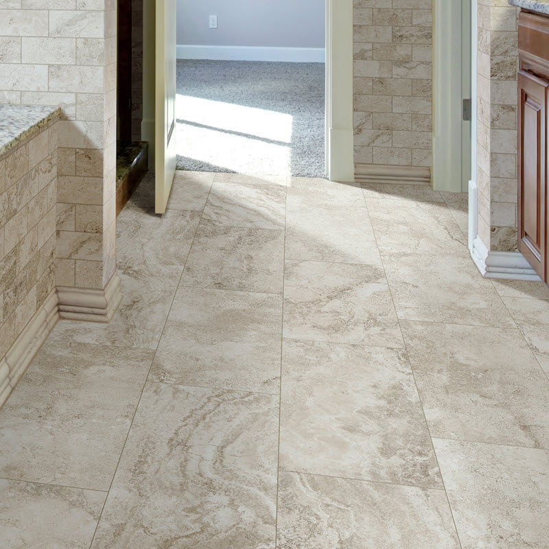 Endless design possibilities with marble inspired looks in porcelain.