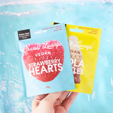 *Vegan Fizzy Strawberry Hearts (Plastic-free)